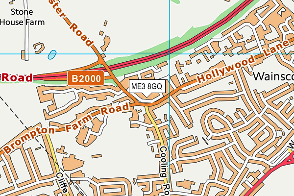 ME3 8GQ map - OS VectorMap District (Ordnance Survey)