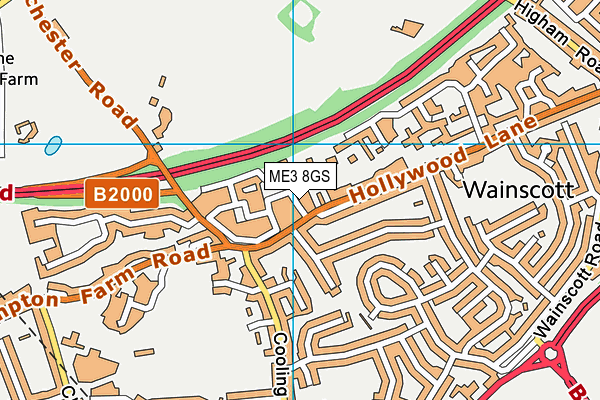 ME3 8GS map - OS VectorMap District (Ordnance Survey)