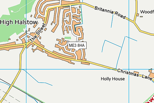 ME3 8HA map - OS VectorMap District (Ordnance Survey)