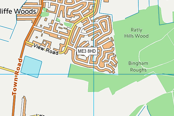 ME3 8HD map - OS VectorMap District (Ordnance Survey)