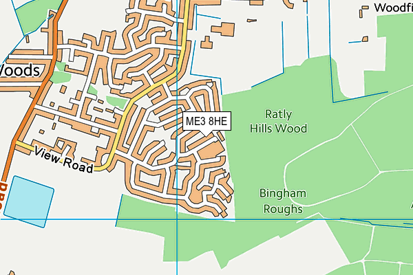 ME3 8HE map - OS VectorMap District (Ordnance Survey)