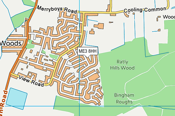 ME3 8HH map - OS VectorMap District (Ordnance Survey)