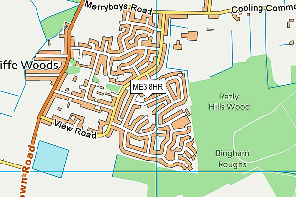 ME3 8HR map - OS VectorMap District (Ordnance Survey)