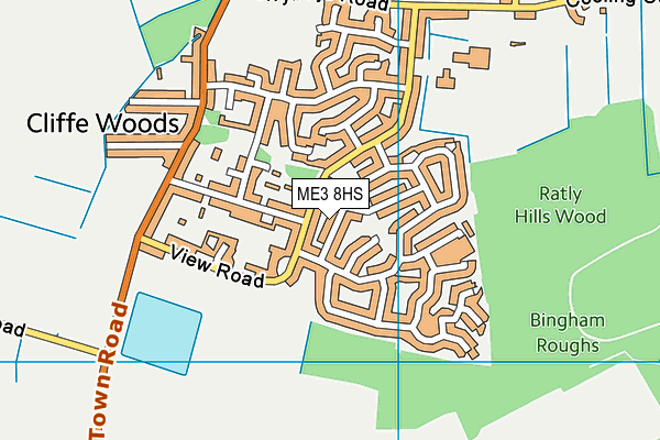 ME3 8HS map - OS VectorMap District (Ordnance Survey)