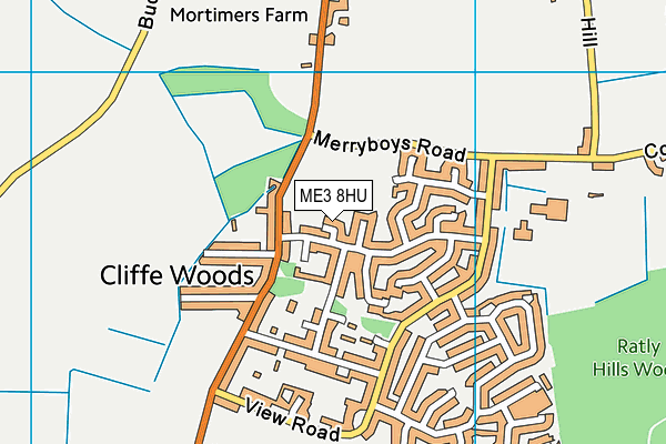 ME3 8HU map - OS VectorMap District (Ordnance Survey)