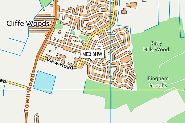 ME3 8HW map - OS VectorMap District (Ordnance Survey)