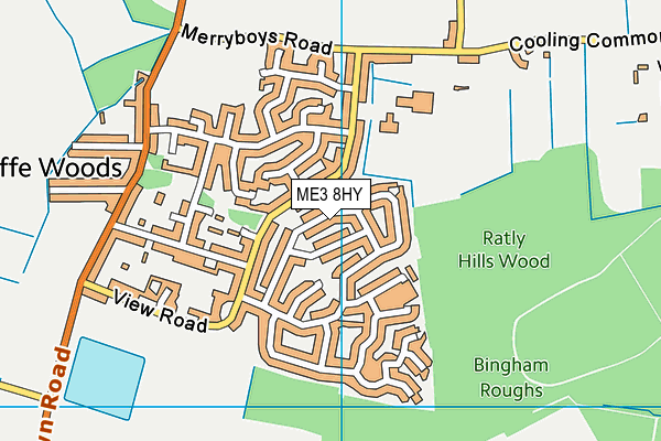 ME3 8HY map - OS VectorMap District (Ordnance Survey)