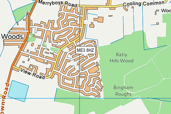 ME3 8HZ map - OS VectorMap District (Ordnance Survey)