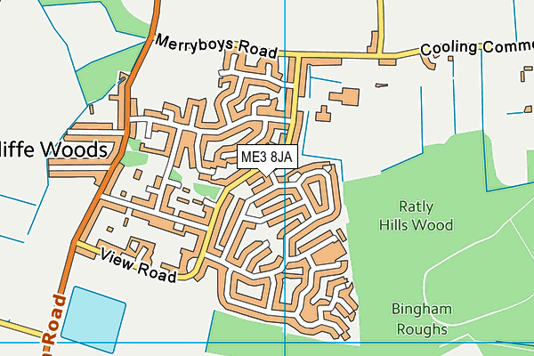 ME3 8JA map - OS VectorMap District (Ordnance Survey)