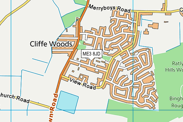 ME3 8JD map - OS VectorMap District (Ordnance Survey)