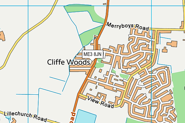 ME3 8JN map - OS VectorMap District (Ordnance Survey)