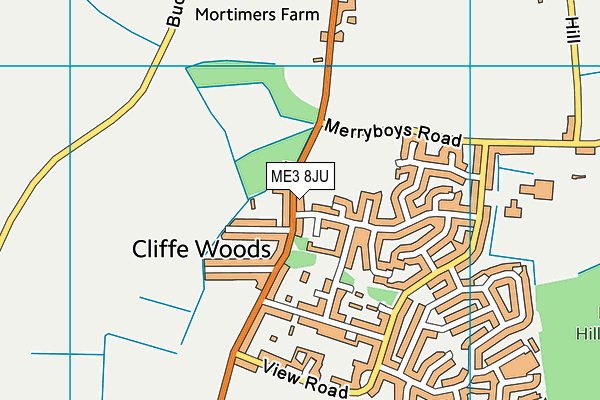 ME3 8JU map - OS VectorMap District (Ordnance Survey)