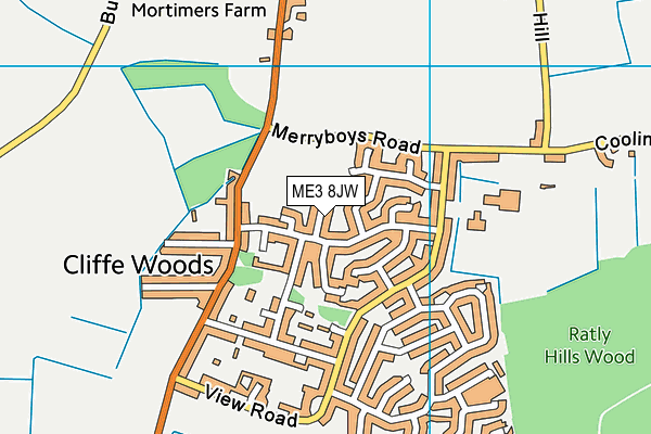 ME3 8JW map - OS VectorMap District (Ordnance Survey)