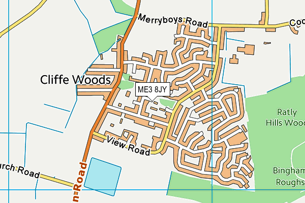 ME3 8JY map - OS VectorMap District (Ordnance Survey)