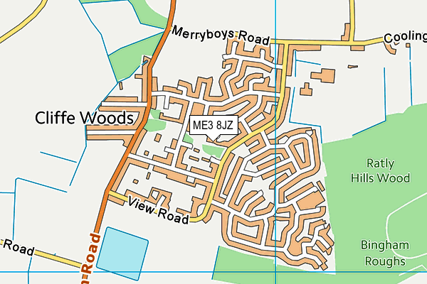 ME3 8JZ map - OS VectorMap District (Ordnance Survey)