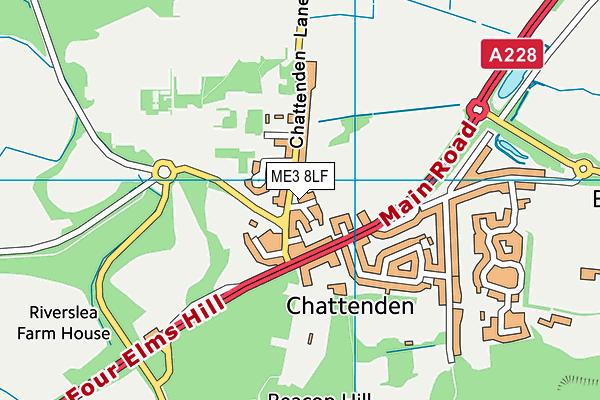 Chattenden Primary School map (ME3 8LF) - OS VectorMap District (Ordnance Survey)
