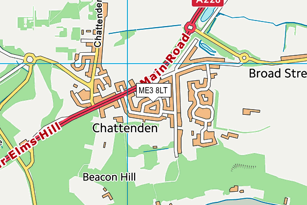 ME3 8LT map - OS VectorMap District (Ordnance Survey)