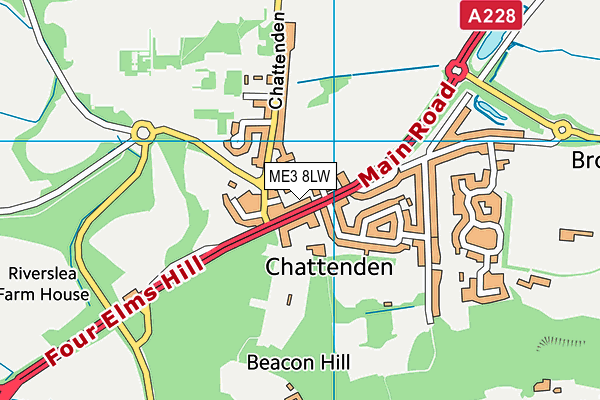 ME3 8LW map - OS VectorMap District (Ordnance Survey)