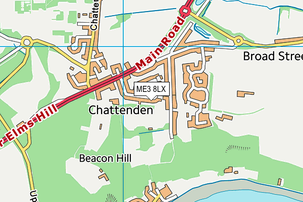 ME3 8LX map - OS VectorMap District (Ordnance Survey)