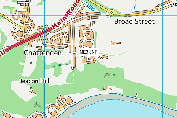 ME3 8NF map - OS VectorMap District (Ordnance Survey)