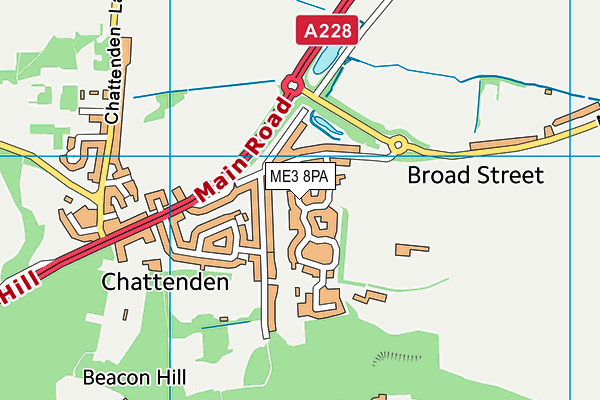 ME3 8PA map - OS VectorMap District (Ordnance Survey)