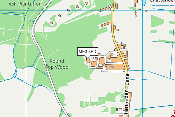 ME3 8PD map - OS VectorMap District (Ordnance Survey)