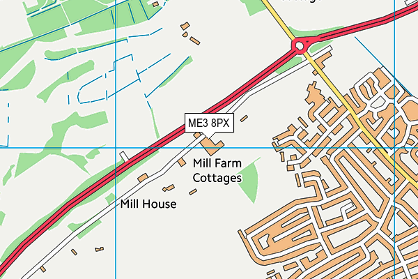 ME3 8PX map - OS VectorMap District (Ordnance Survey)