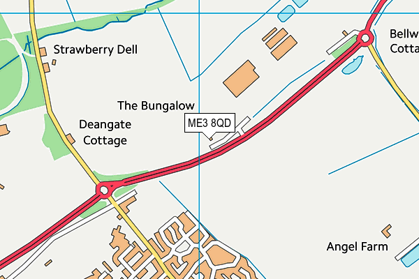 ME3 8QD map - OS VectorMap District (Ordnance Survey)