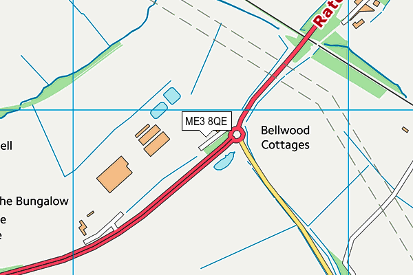 ME3 8QE map - OS VectorMap District (Ordnance Survey)