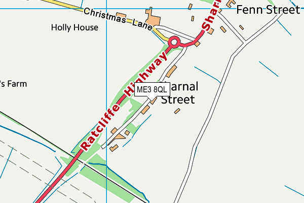 ME3 8QL map - OS VectorMap District (Ordnance Survey)