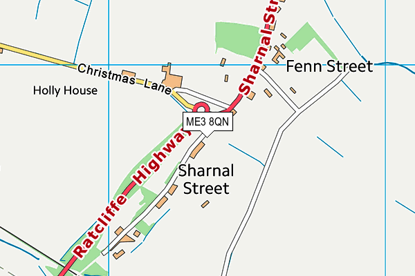 ME3 8QN map - OS VectorMap District (Ordnance Survey)