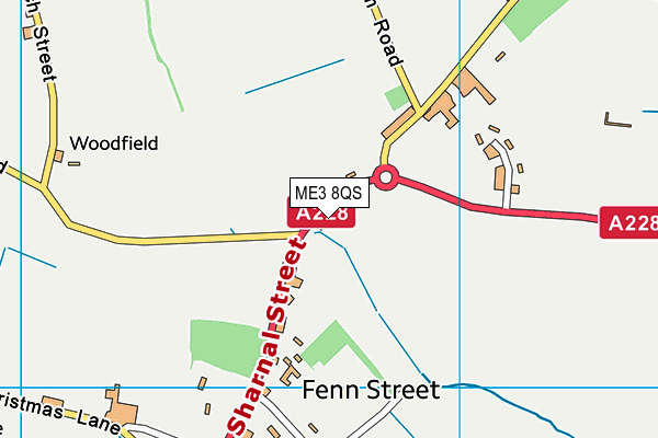 ME3 8QS map - OS VectorMap District (Ordnance Survey)