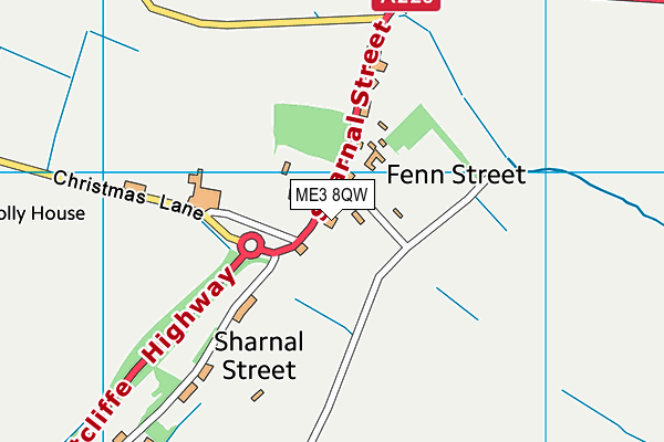 ME3 8QW map - OS VectorMap District (Ordnance Survey)