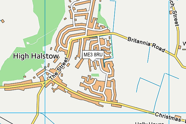 ME3 8RU map - OS VectorMap District (Ordnance Survey)