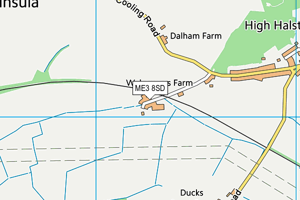 ME3 8SD map - OS VectorMap District (Ordnance Survey)