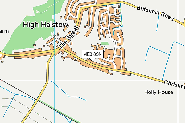 High Halstow Cricket Club map (ME3 8SN) - OS VectorMap District (Ordnance Survey)