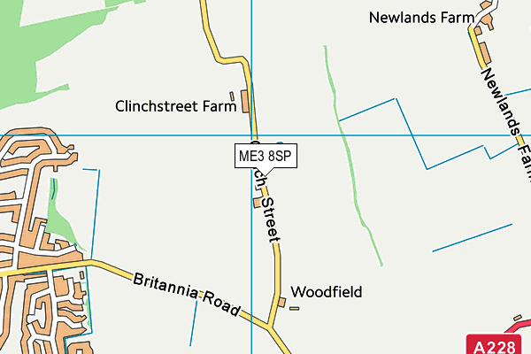 ME3 8SP map - OS VectorMap District (Ordnance Survey)