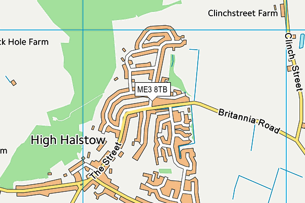 ME3 8TB map - OS VectorMap District (Ordnance Survey)