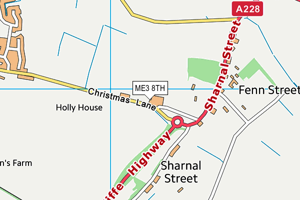 ME3 8TH map - OS VectorMap District (Ordnance Survey)