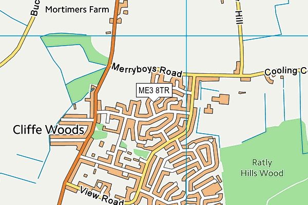 ME3 8TR map - OS VectorMap District (Ordnance Survey)