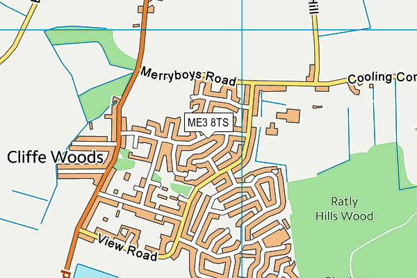 ME3 8TS map - OS VectorMap District (Ordnance Survey)