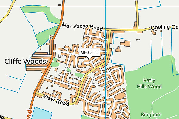 ME3 8TU map - OS VectorMap District (Ordnance Survey)