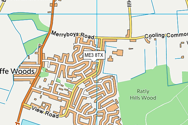 ME3 8TX map - OS VectorMap District (Ordnance Survey)