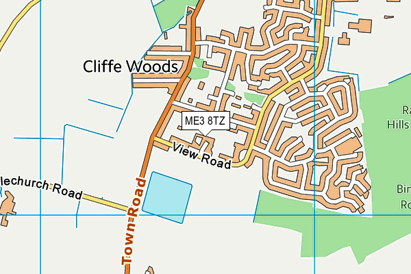 ME3 8TZ map - OS VectorMap District (Ordnance Survey)