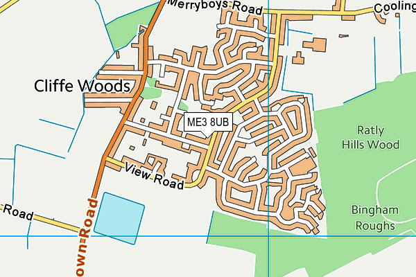 ME3 8UB map - OS VectorMap District (Ordnance Survey)