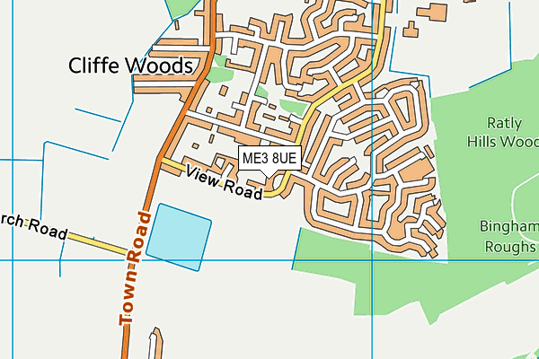 ME3 8UE map - OS VectorMap District (Ordnance Survey)