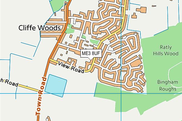 ME3 8UF map - OS VectorMap District (Ordnance Survey)