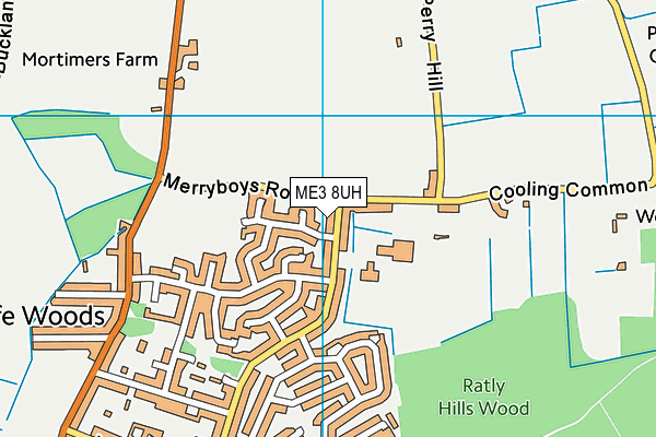 ME3 8UH map - OS VectorMap District (Ordnance Survey)