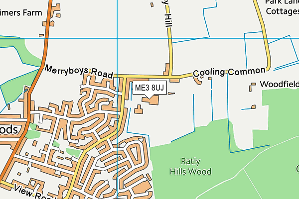 Cliffe Woods Primary School map (ME3 8UJ) - OS VectorMap District (Ordnance Survey)