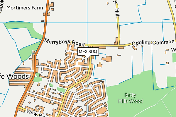 ME3 8UQ map - OS VectorMap District (Ordnance Survey)